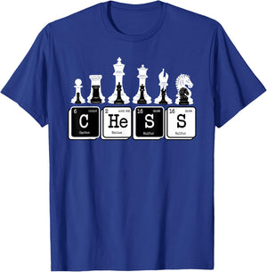 Funny Chess Set Pieces Periodic Table Board Game Player Gift Small T-Shirt - T-Shirt | Royal