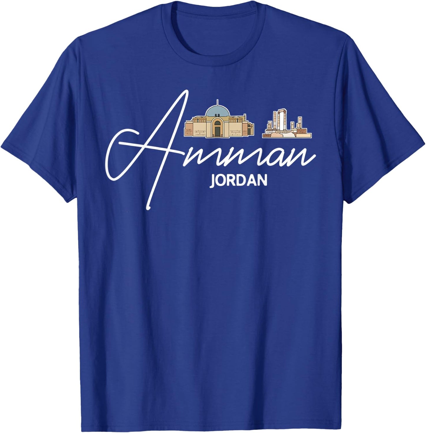 Amman Jordan City Skyline Map Travel T-Shirt - T-Shirt | Royal