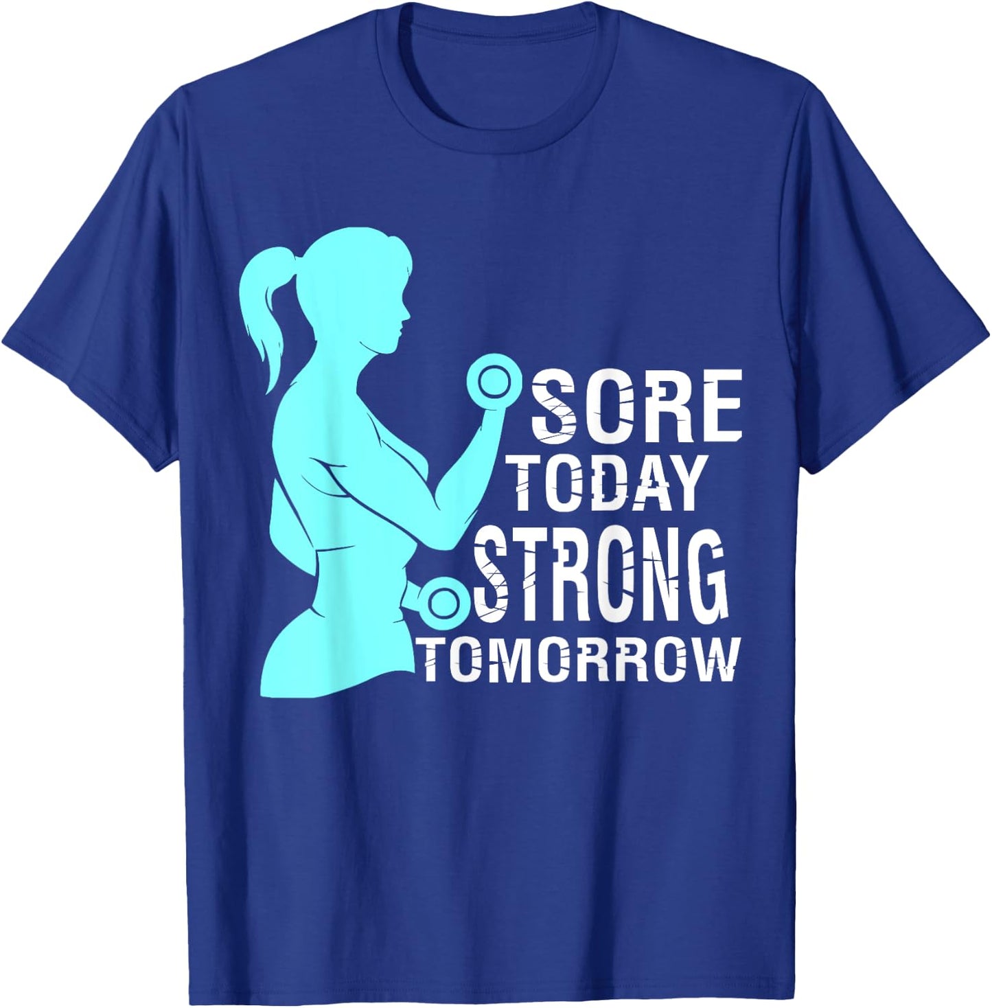 Women Gym Motivation Workout Motivational Fitness Lover Gift T-Shirt - T-Shirt | Royal
