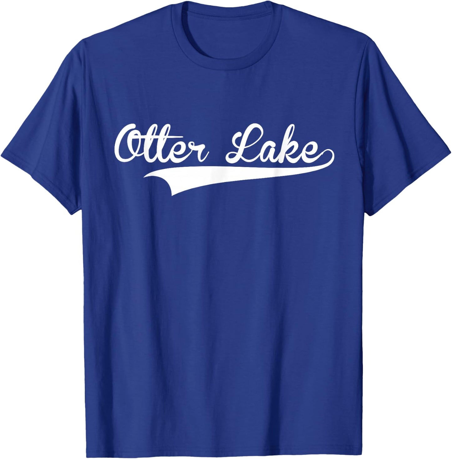 OTTER LAKE Baseball Vintage Retro Font T-Shirt - T-Shirt | Royal