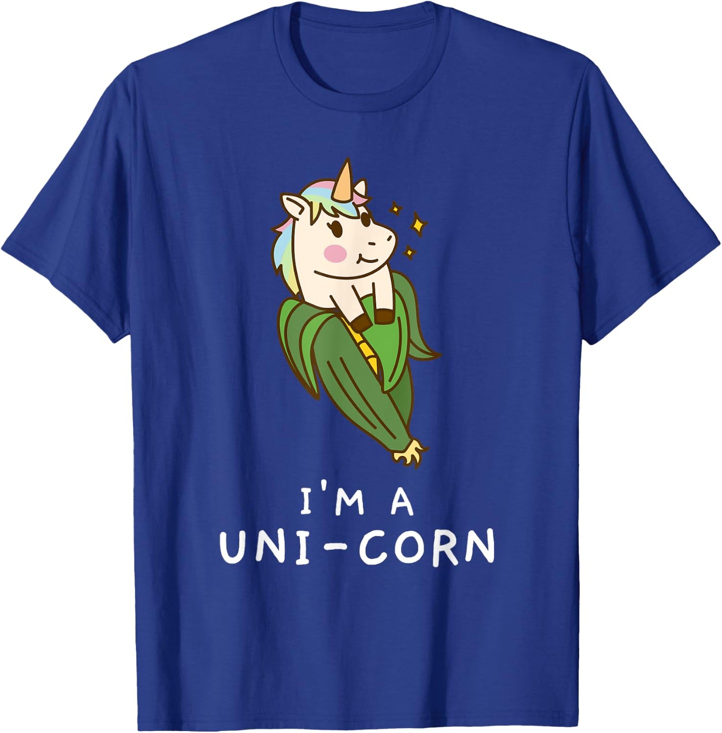 Funny Unicorn Corn Pajamas Girls Kids Farmer Gifts T-Shirt - T-Shirt | Royal