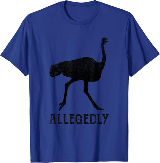 Vintage Allegedly Ostrich T-Shirt - T-Shirt | Royal