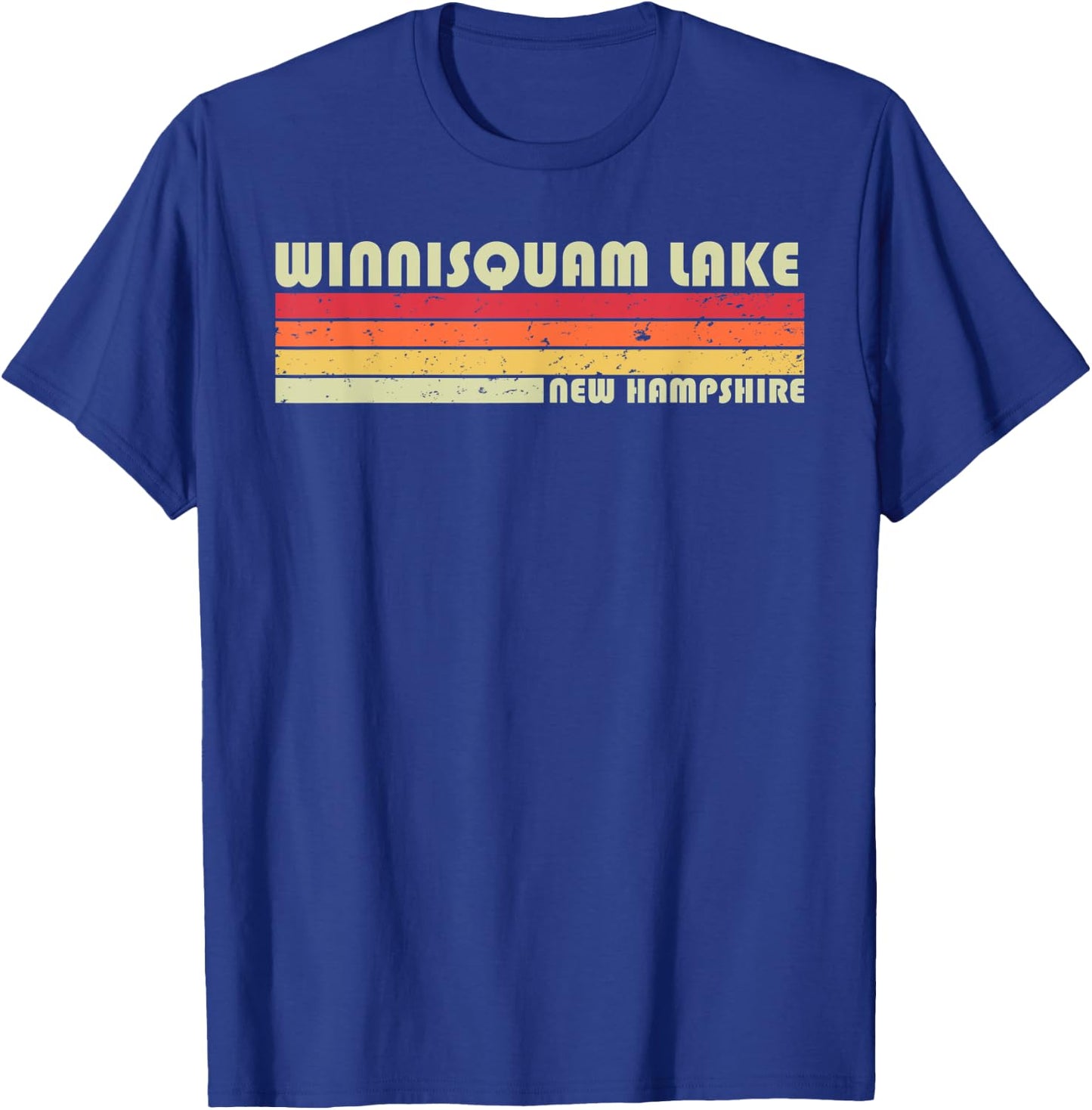 WINNISQUAM LAKE NEW HAMPSHIRE Funny Fishing Summer Gift Women Kids T-Shirt - T-Shirt | Royal