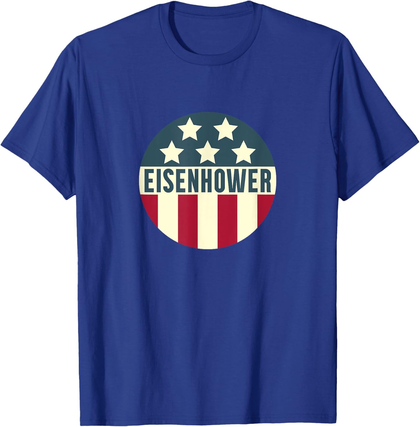 President Eisenhower Vintage Campaign Design T-Shirt - T-Shirt | Royal
