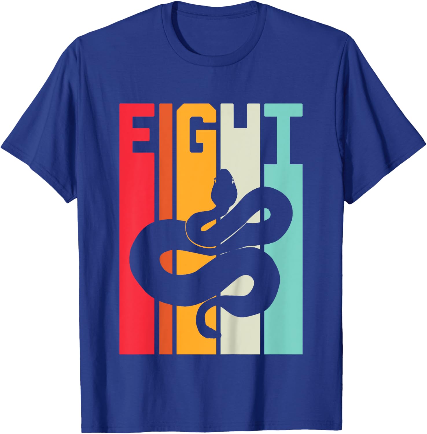 8th Birthday Vintage Snake Lover Pet Reptile 8 Years Old T-Shirt - T-Shirt | Royal