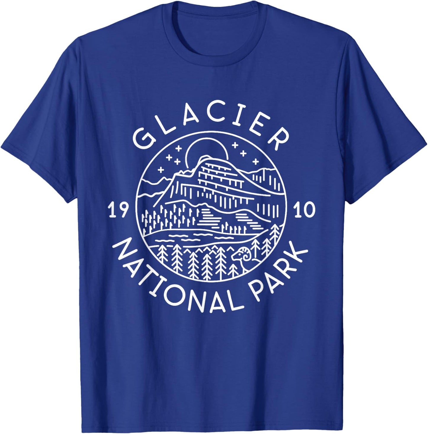 Glacier National Park 1910 Montana T-Shirt - T-Shirt | Royal