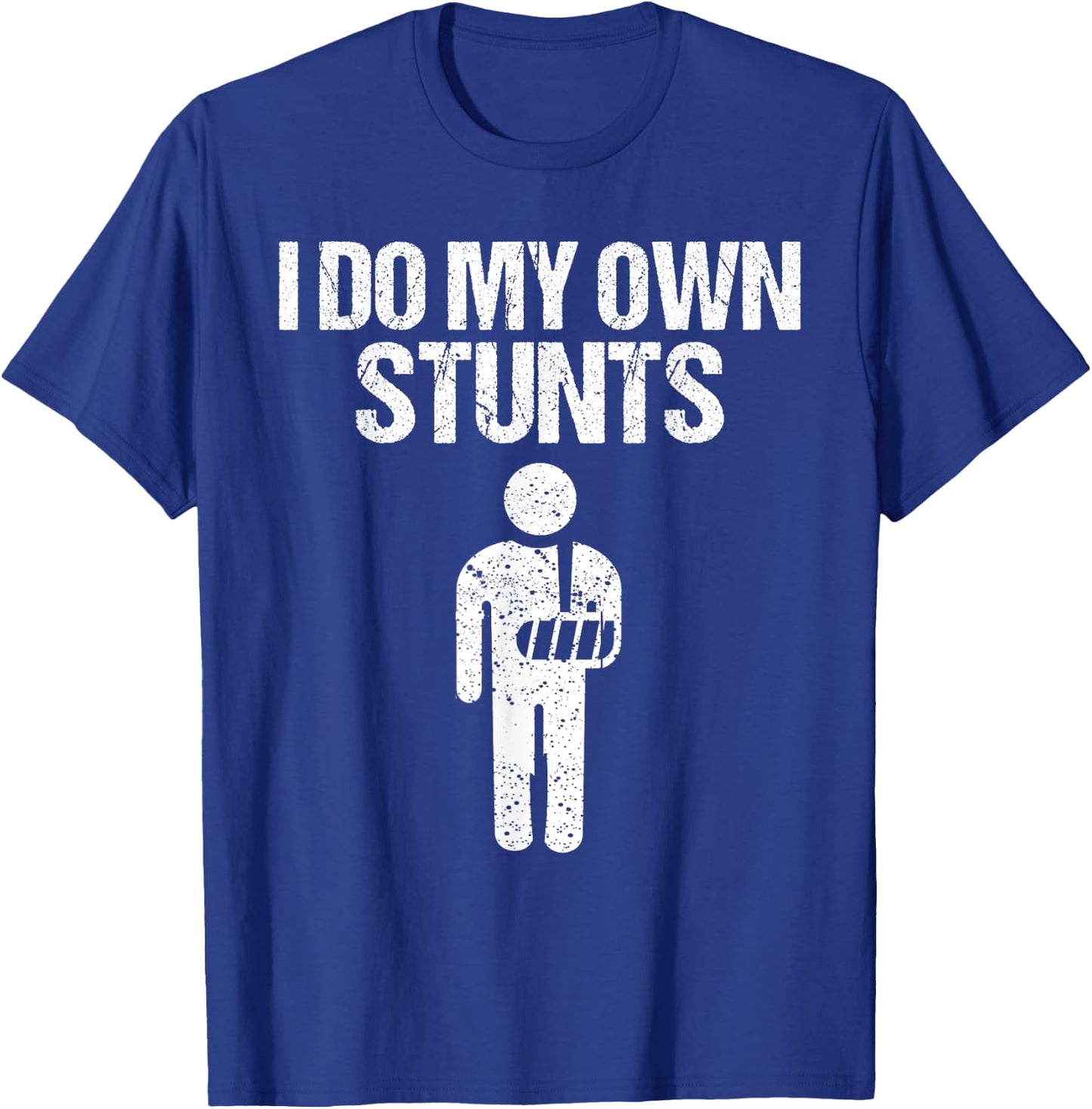 Funny I Do My Own Stunts | Broken Arm Get Well Gift Kids T-Shirt - T-Shirt | Royal