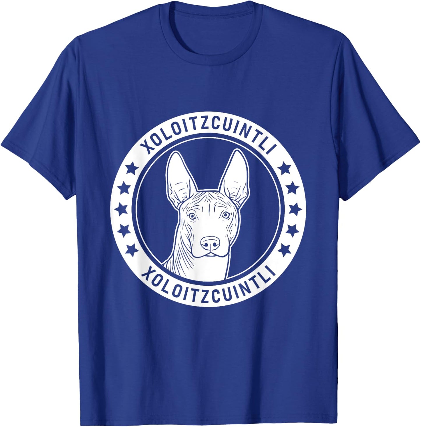Xoloitzcuintli Dog Portrait Xolo Dog T-Shirt - T-Shirt | Royal