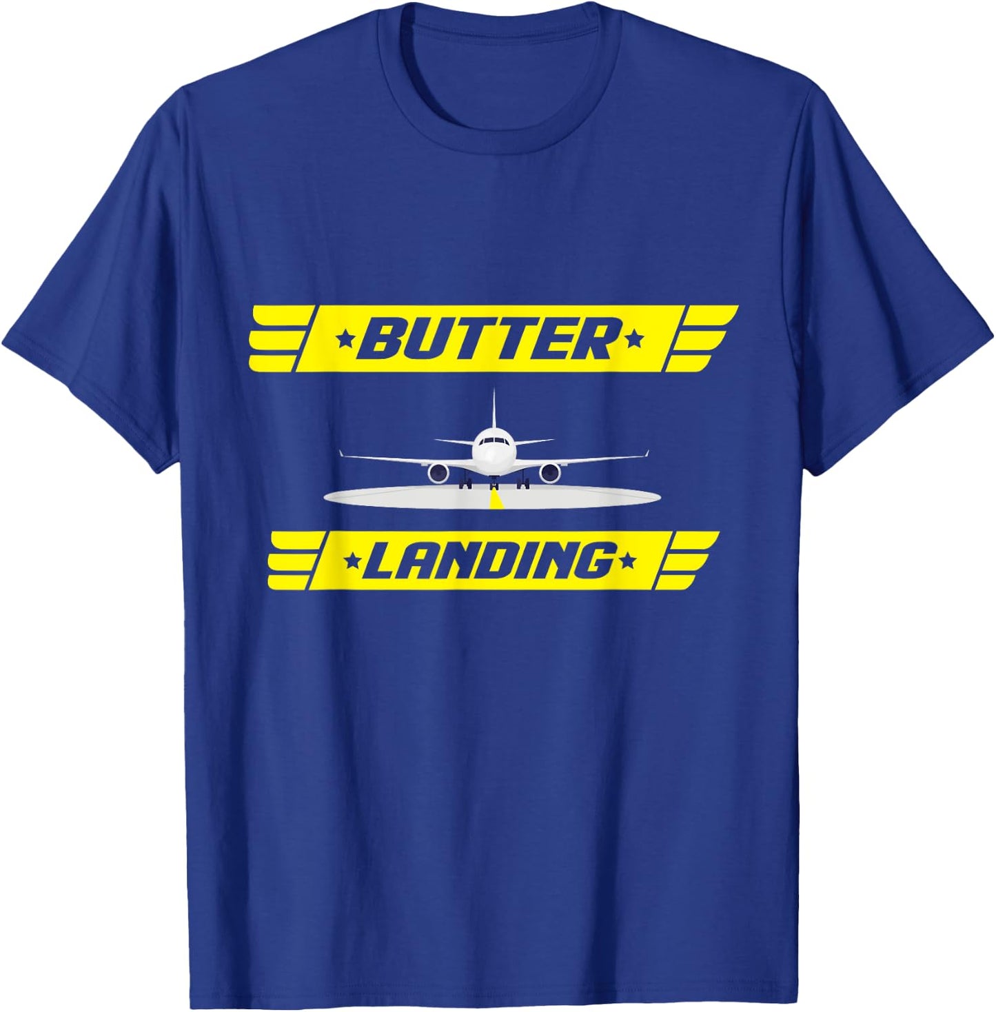 BUTTER Landing! Flight Simulator T-Shirt - T-Shirt | Royal