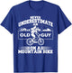 Funny Old Biker Mountain Bike Gift | Cute Bicycle Riders Men T-Shirt - T-Shirt | Royal