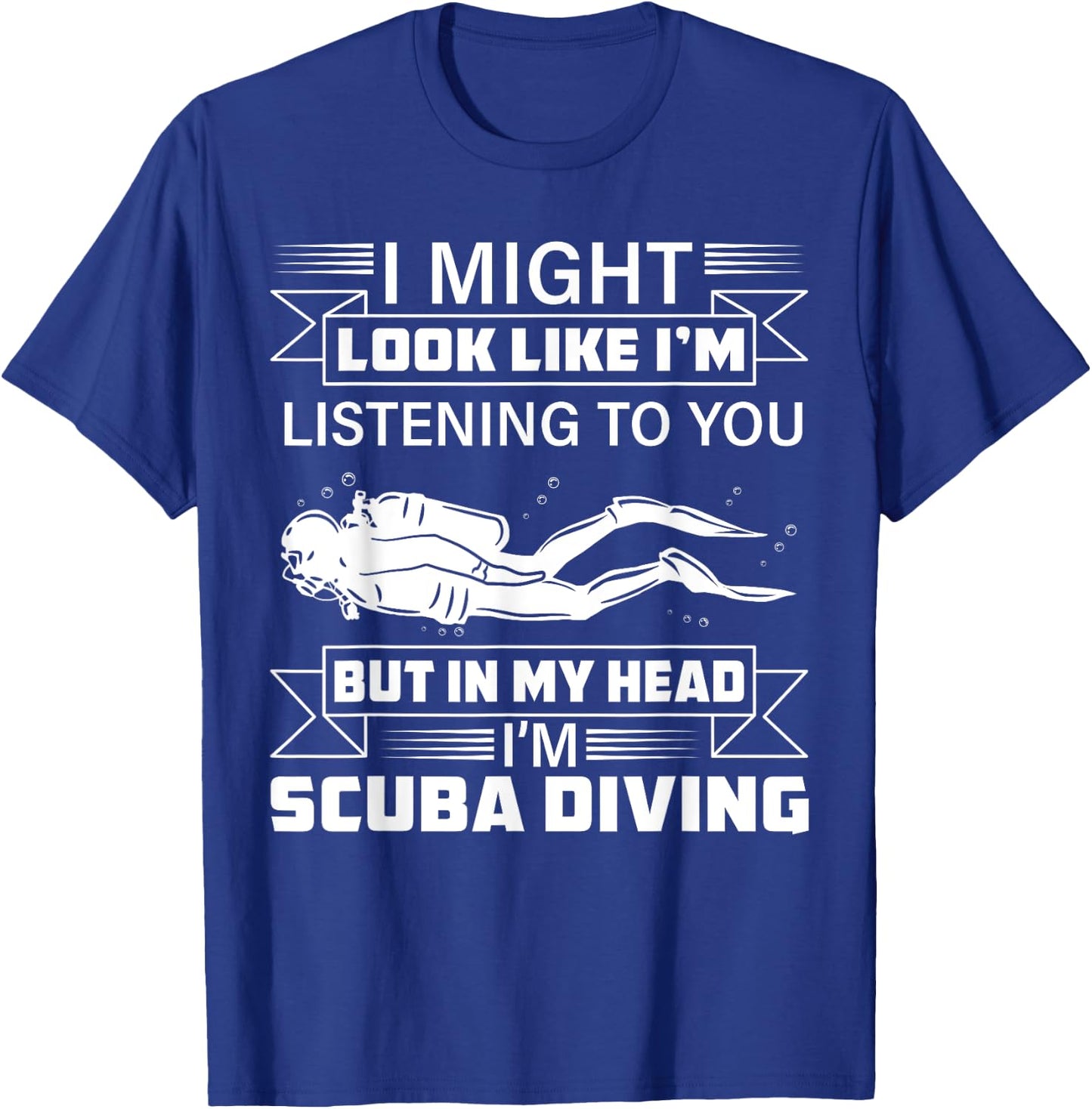 Scuba Diving Ocean Swimmer Lover Underwater Diver T-Shirt - T-Shirt | Royal