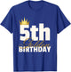 5th Golden Birthday Year Age Crown T-Shirt - T-Shirt | Royal