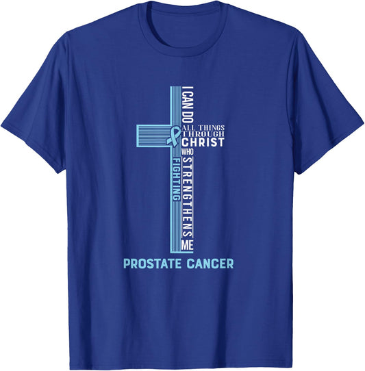 Prostate Cancer Fight Cancer Ribbon T-Shirt - T-Shirt | Royal