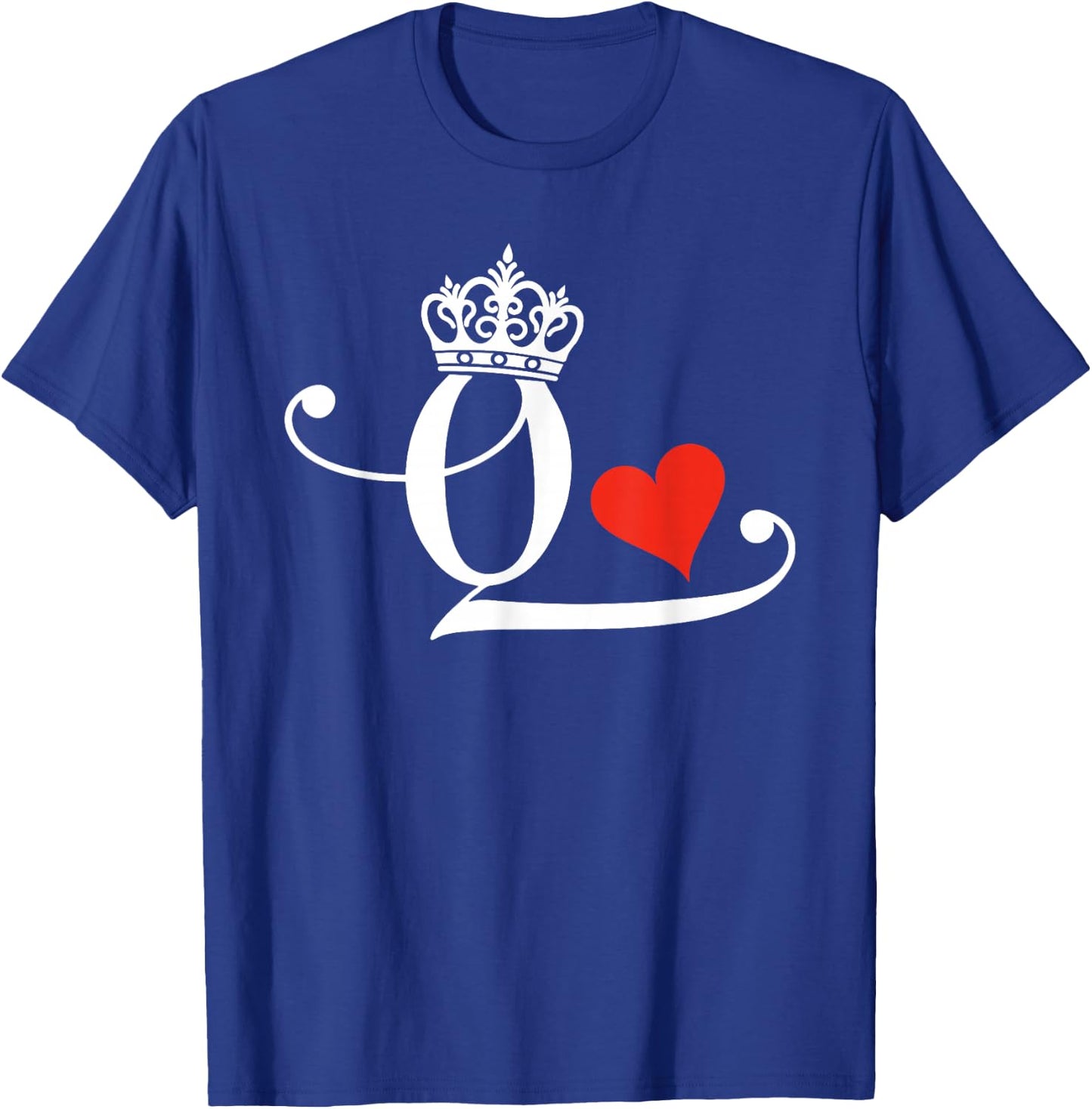 King & Queen of Hearts Matching Couple Saint Valentine's Day T-Shirt - T-Shirt | Royal