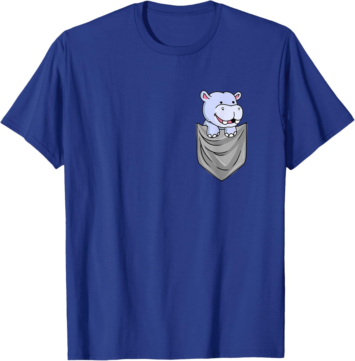 Hippo In Pocket Hippopotamus Gift T-Shirt - T-Shirt | Royal