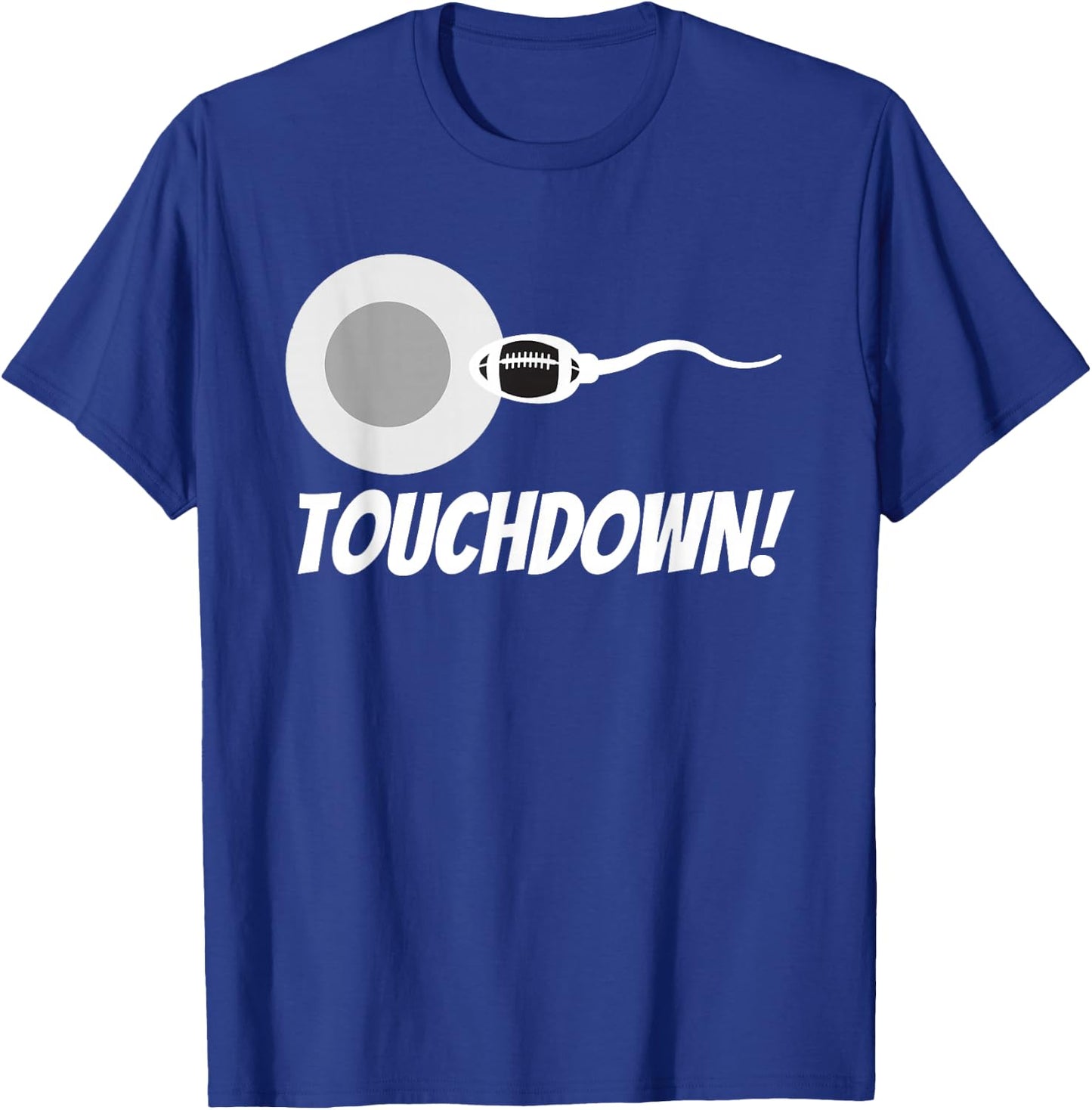 Touchdown Football - New Dad Funny Pregnancy Announcement Small T-Shirt - T-Shirt | Royal