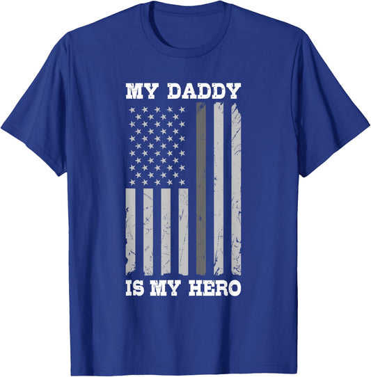 Corrections Officer Daughter Shirt My Daddy Is My Hero Son T-Shirt - T-Shirt | Royal