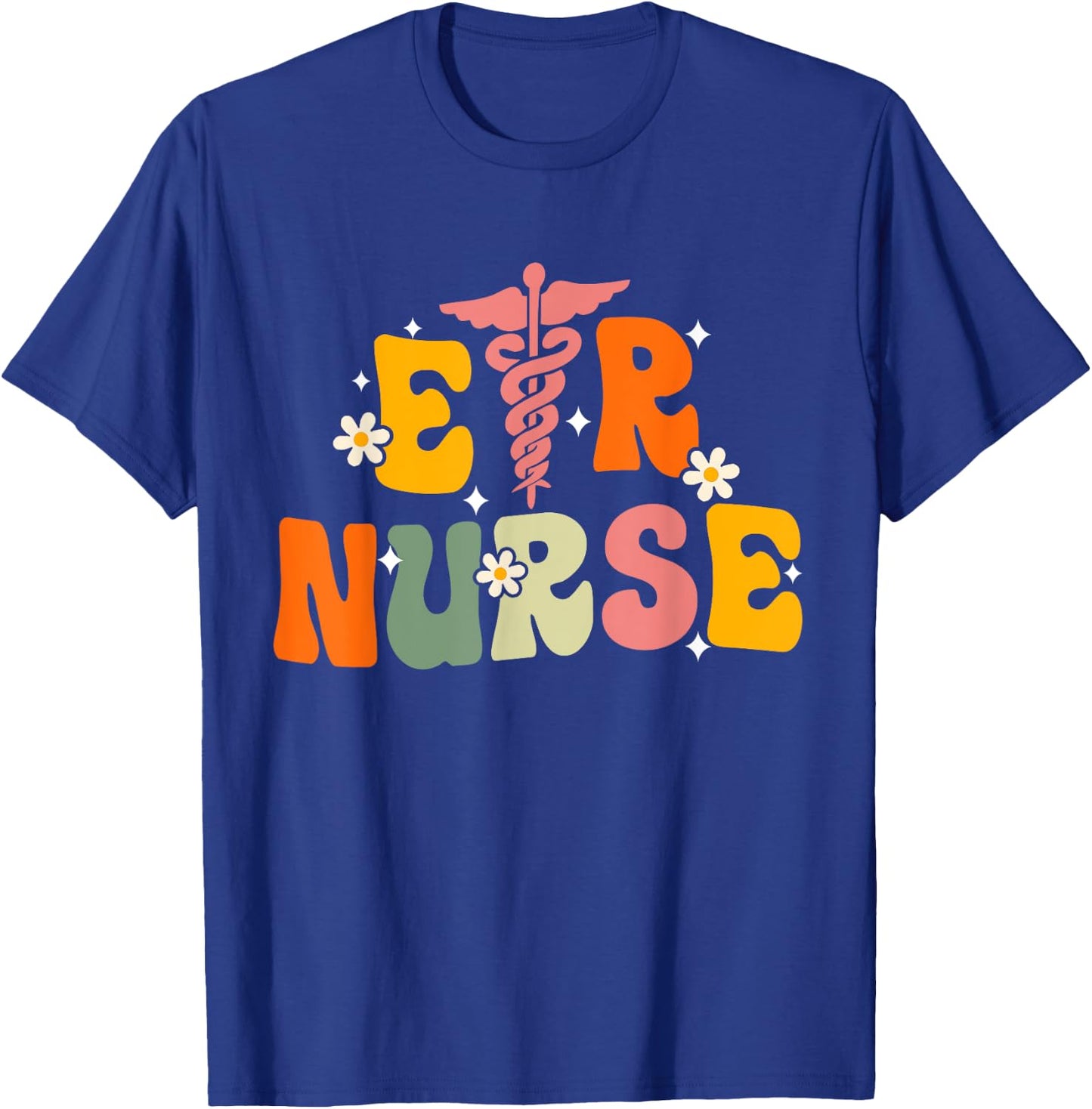 Groovy Er Nurse Emergency Room Nurse Nursing T-Shirt - T-Shirt | Royal