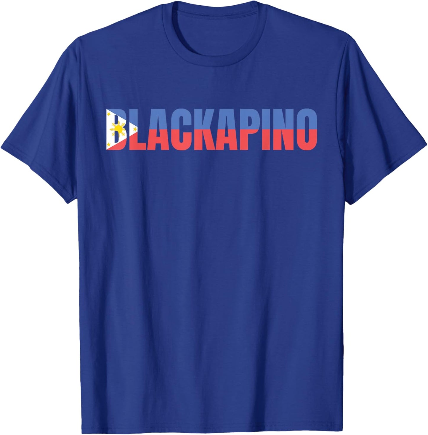 Blackapino with Philippines Flag, Black Filipino, Blackapino T-Shirt - T-Shirt | Royal