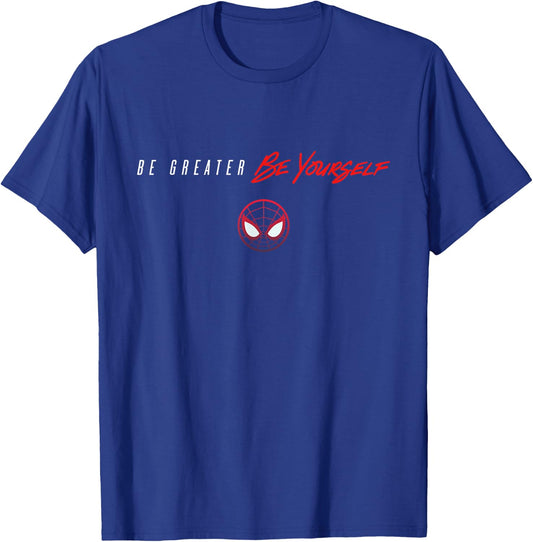 Marvel Spider-Man: Miles Morales Game Be Greater Be Yourself T-Shirt - T-Shirt | Royal