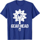 Gear Head Motorcycle Motorsports Bicycle Biker Gift T-Shirt - T-Shirt | Royal