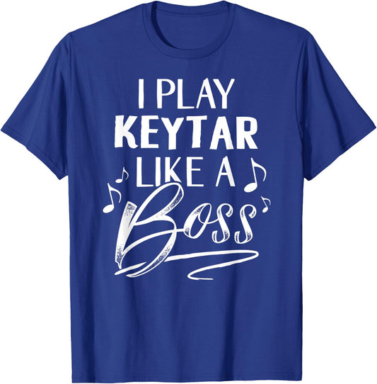 I play KEYTAR Like A Boss Musical Instrument T-Shirt - T-Shirt | Royal