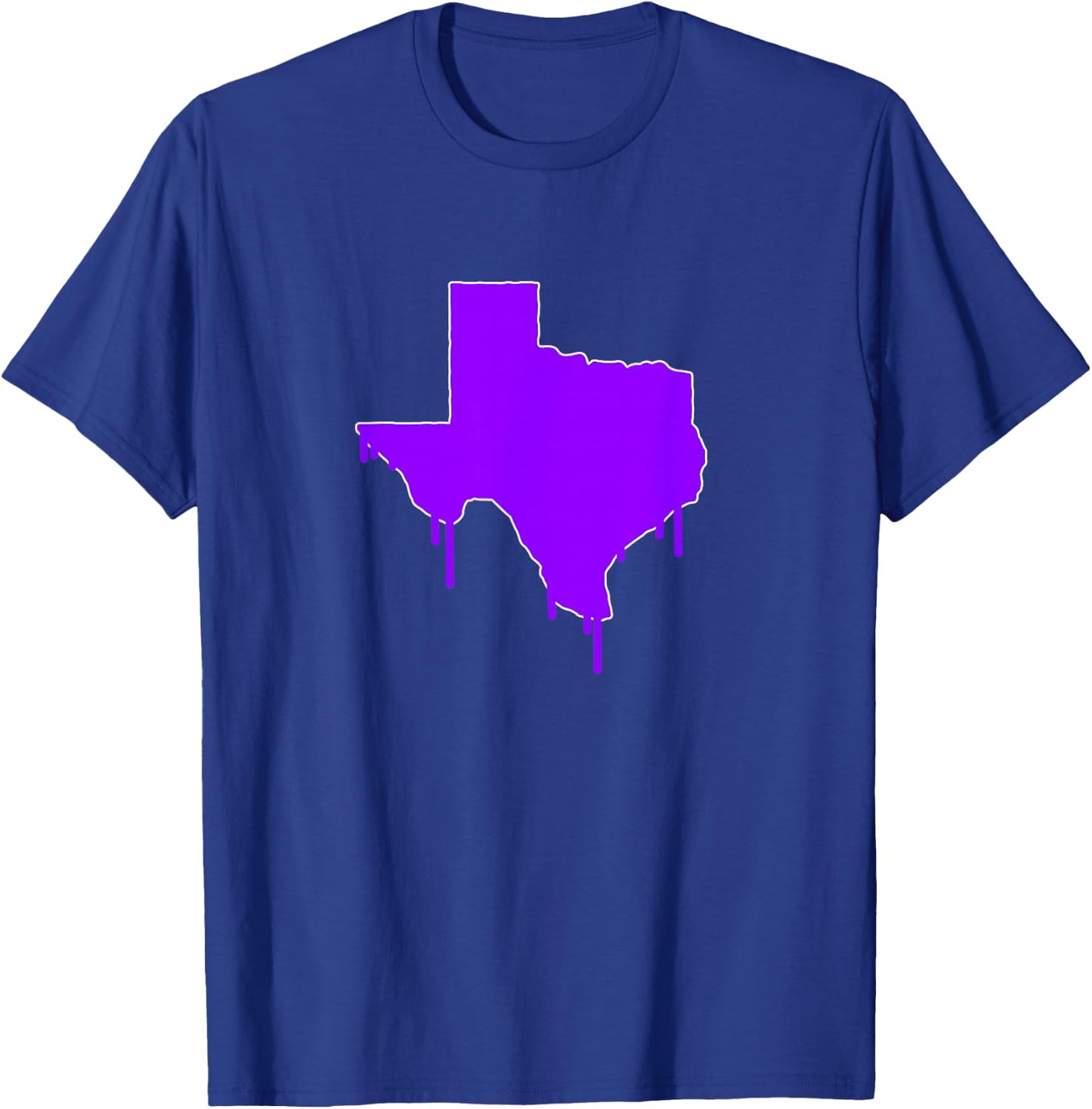 Purple Texas State Drip South Houston TX 713 Slab Lean Screw T-Shirt - T-Shirt | Royal