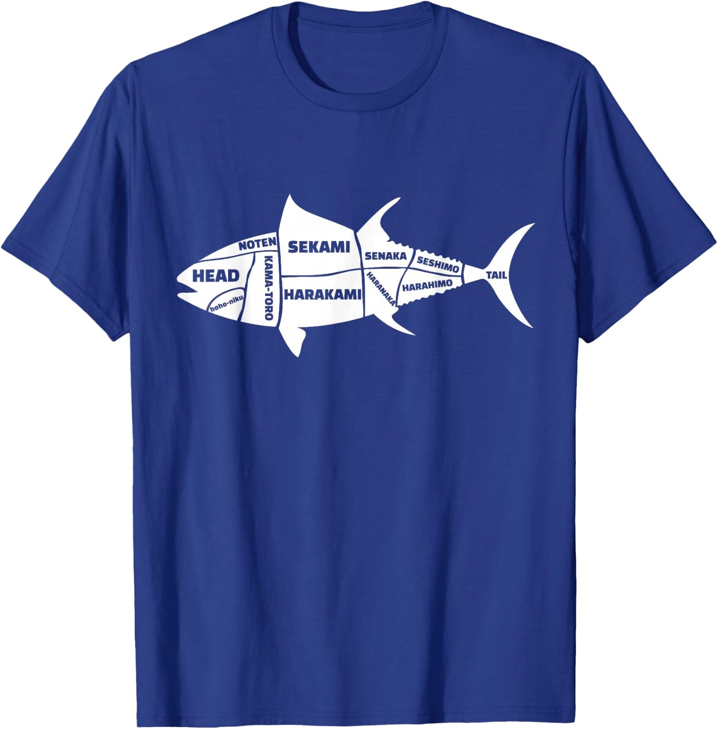 Kawaii Japan Sushi Sashimi Fish Cutting Anatomy Gift T-Shirt - T-Shirt | Royal