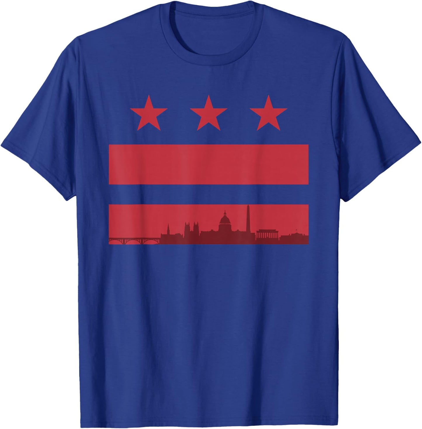 Vintage Washington DC Retro Flag T-Shirt - T-Shirt | Royal