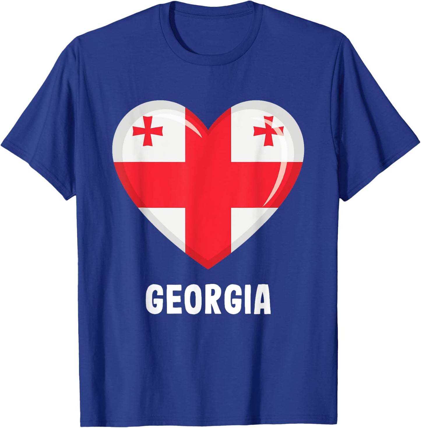 Georgian Flag Jersey T-Shirt - T-Shirt | Royal