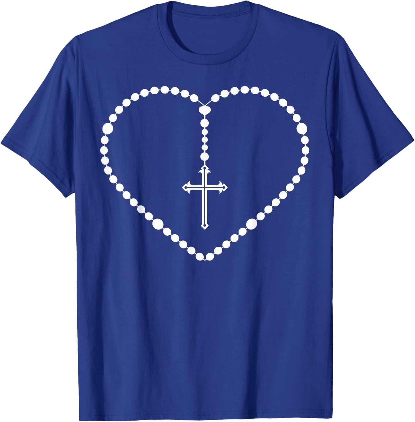 Best Rosary Catholic Gifts | Cute Holy Mary Prayer Men Women T-Shirt - T-Shirt | Royal