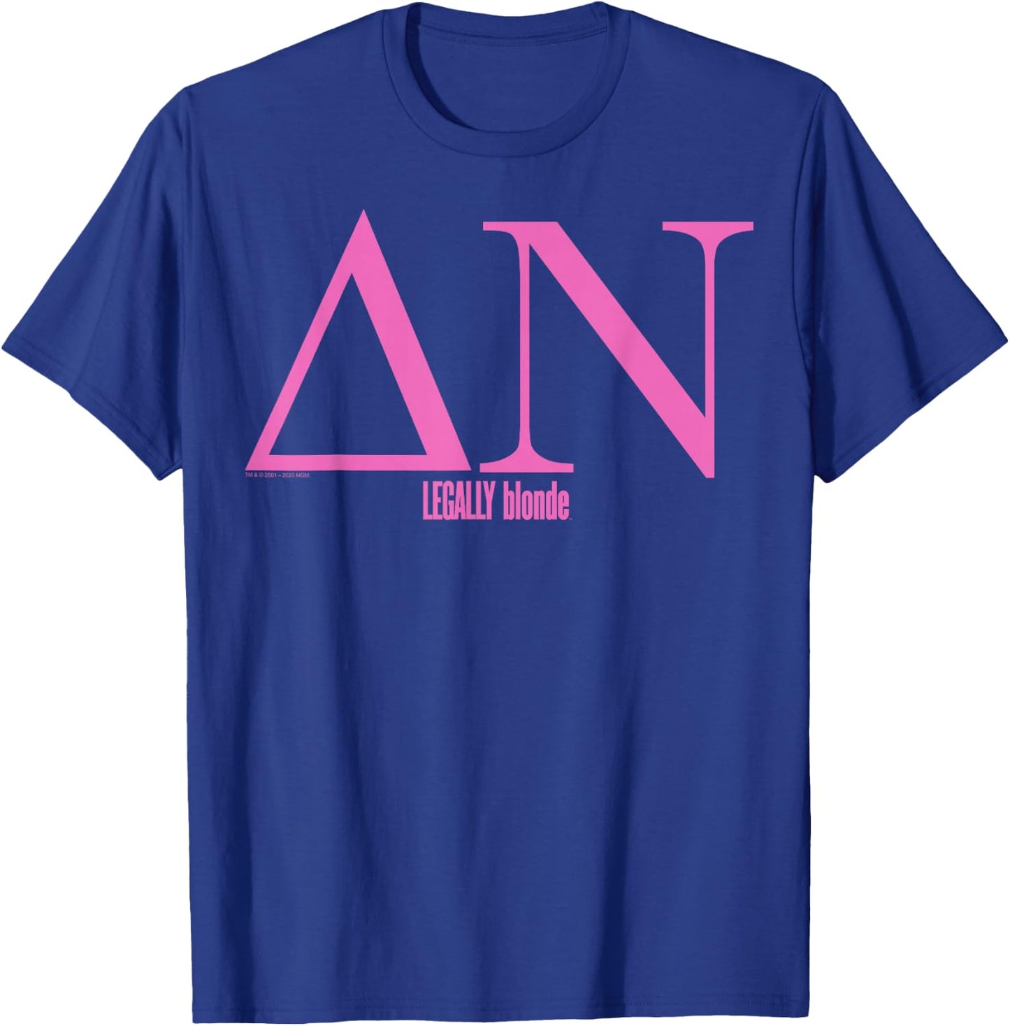 Legally Blonde Delta Nu Greek Letters Small T-Shirt - T-Shirt | Royal