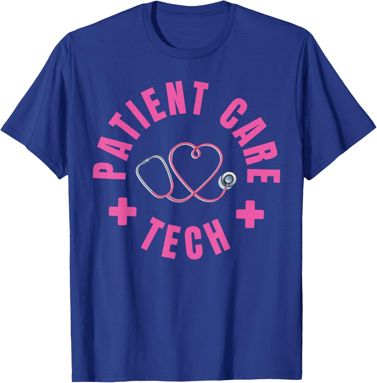 PCT Healthcare Assistant Patient Care Technician Stethoscope T-Shirt - T-Shirt | Royal