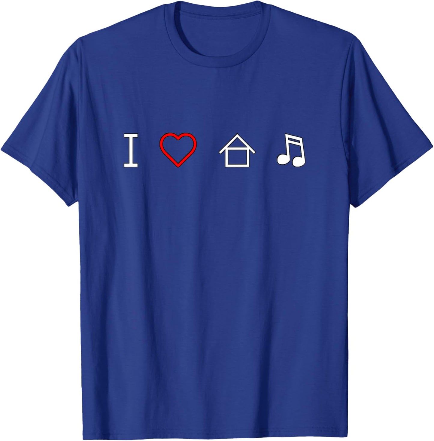 I Heart House Music Icons T-Shirt - T-Shirt | Royal