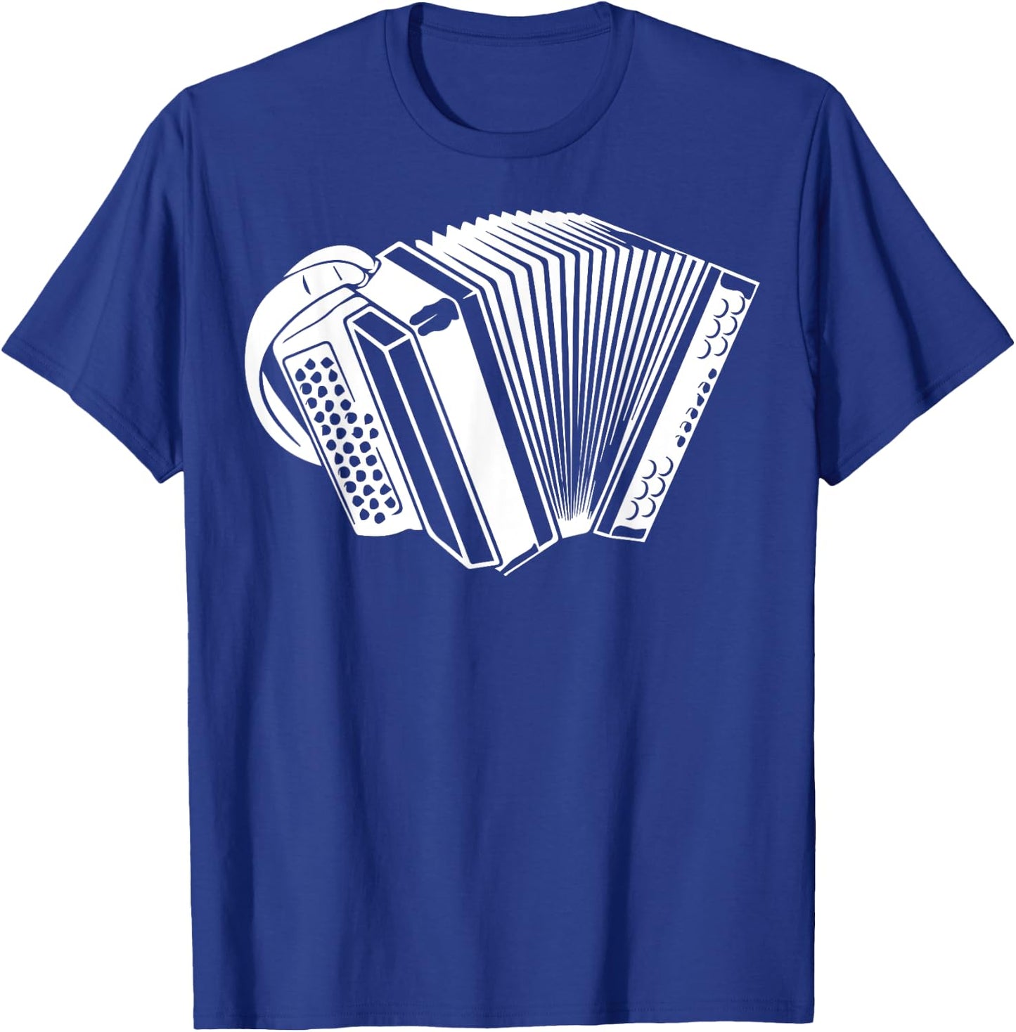 Graphic Accordion Instrument Men Women Hobby Learn Musician T-Shirt - T-Shirt | Royal