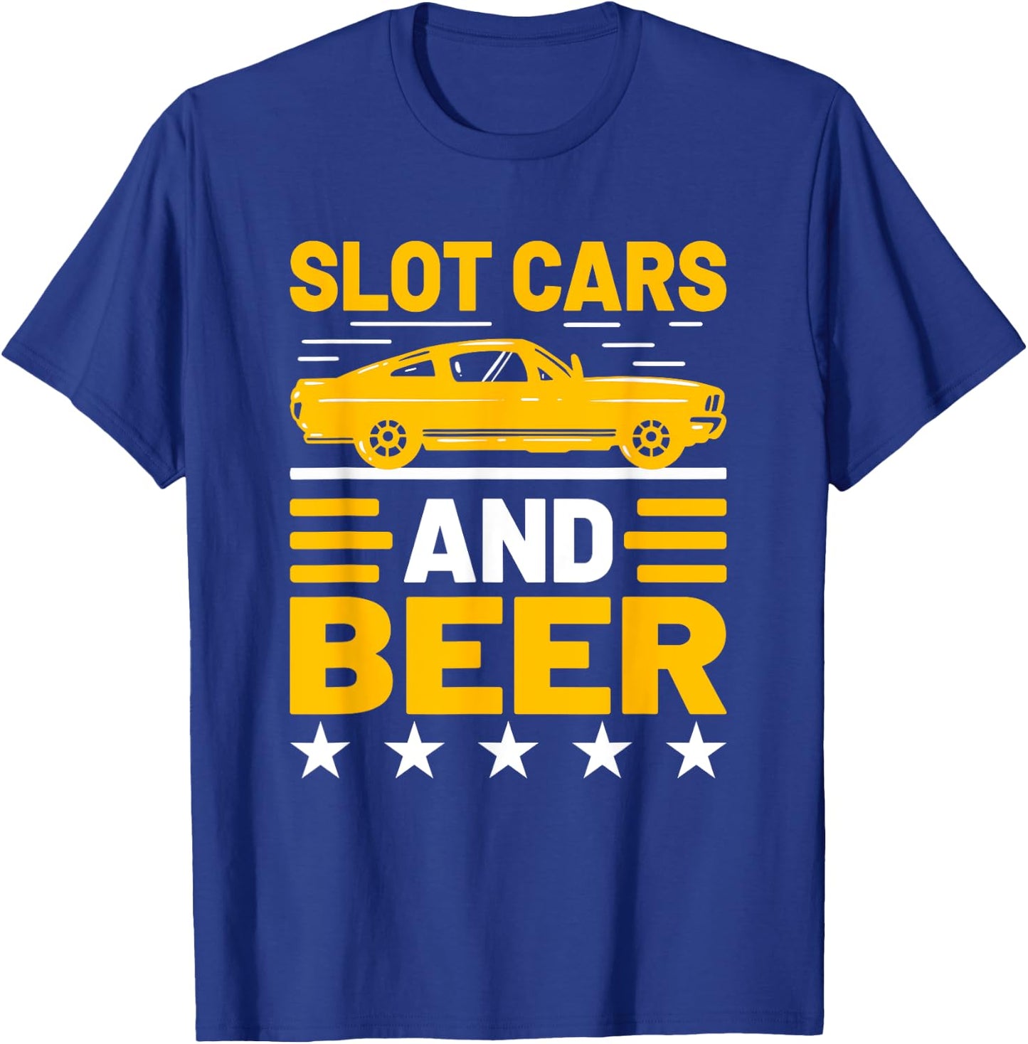 Slot Car Racing Nostalgic Muscle Car Project Car Car Guy T-Shirt - T-Shirt | Royal