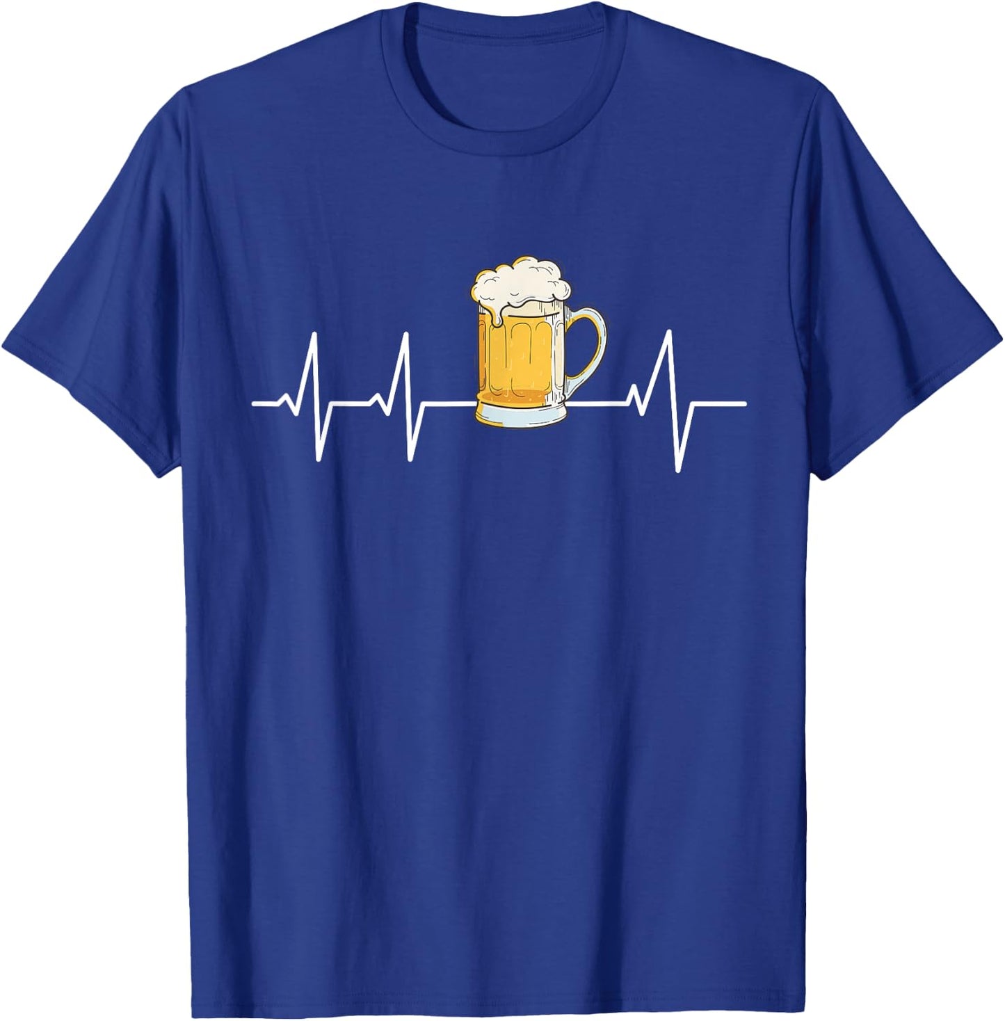 Beer pitcher heartbeat EKG heart rate T-Shirt - T-Shirt | Royal