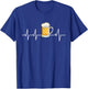 Beer pitcher heartbeat EKG heart rate T-Shirt - T-Shirt | Royal