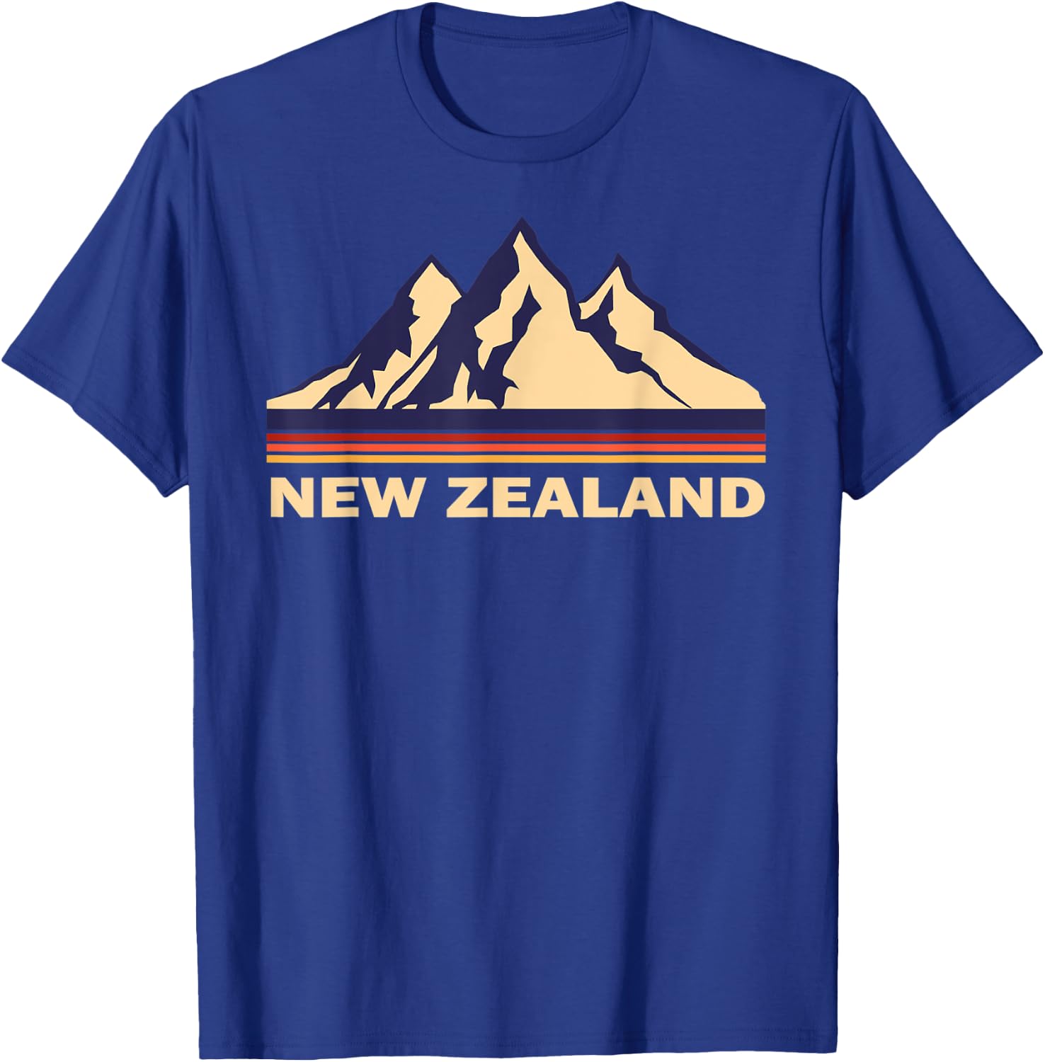 New Zealand Mountains retro T-Shirt - T-Shirt | Royal