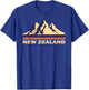 New Zealand Mountains retro T-Shirt - T-Shirt | Royal