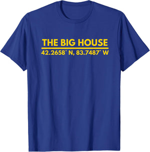 The Big House Latitude & Longitude T-Shirt - T-Shirt | Royal