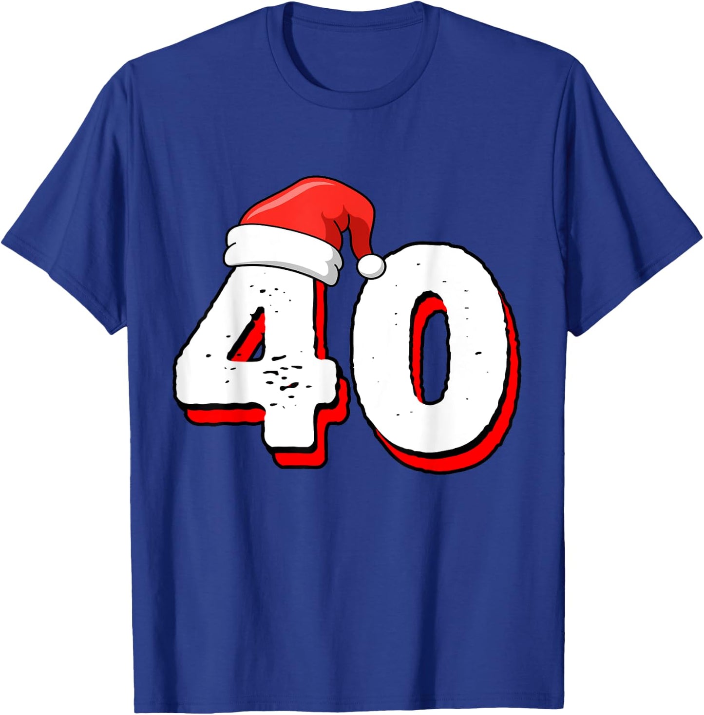 40th Birthday Christmas Number 40 Years Old Birthday T-Shirt - T-Shirt | Royal