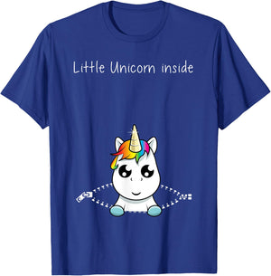 Its A Girl Pregnancy Announcement Gender Reveal Unicorn Gift T-Shirt - T-Shirt | Royal