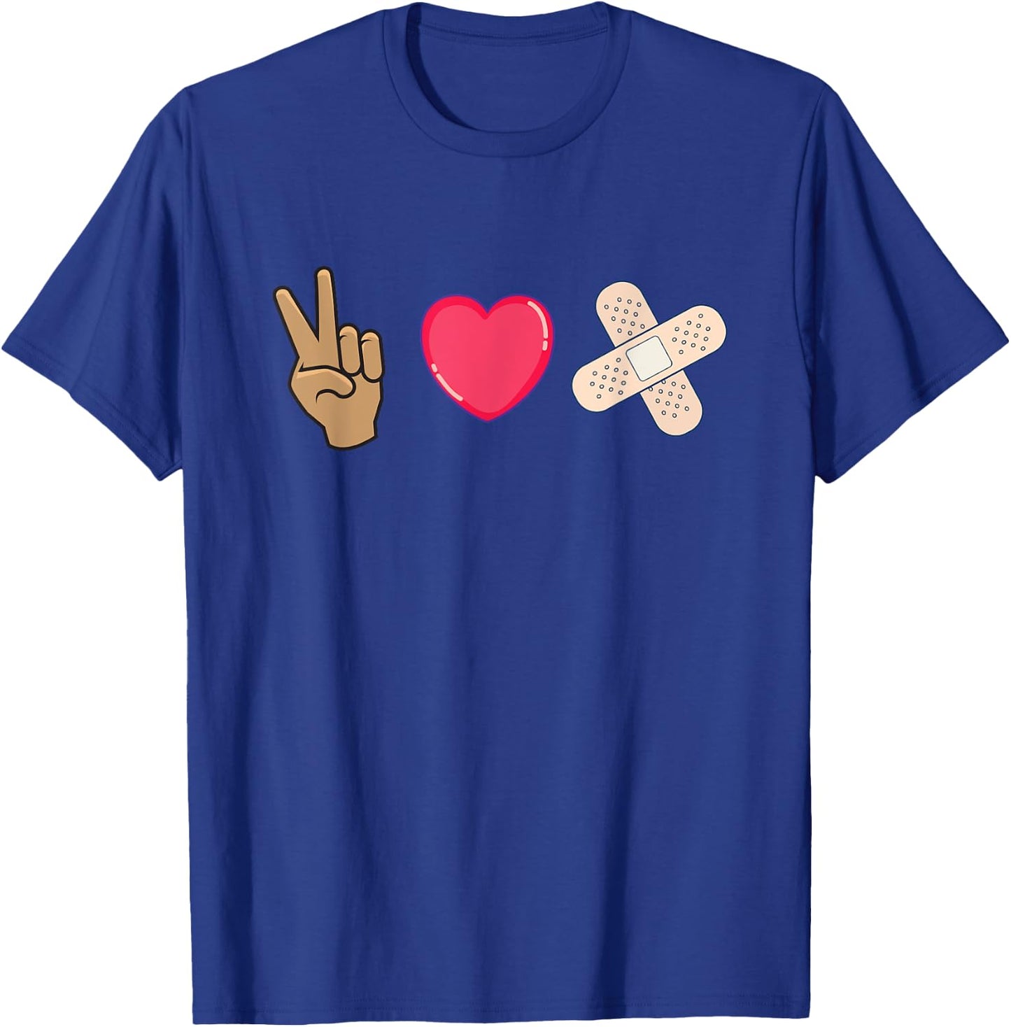 Peace Love Wound Care Nurse RN Appreciation Gifts T-Shirt - T-Shirt | Royal