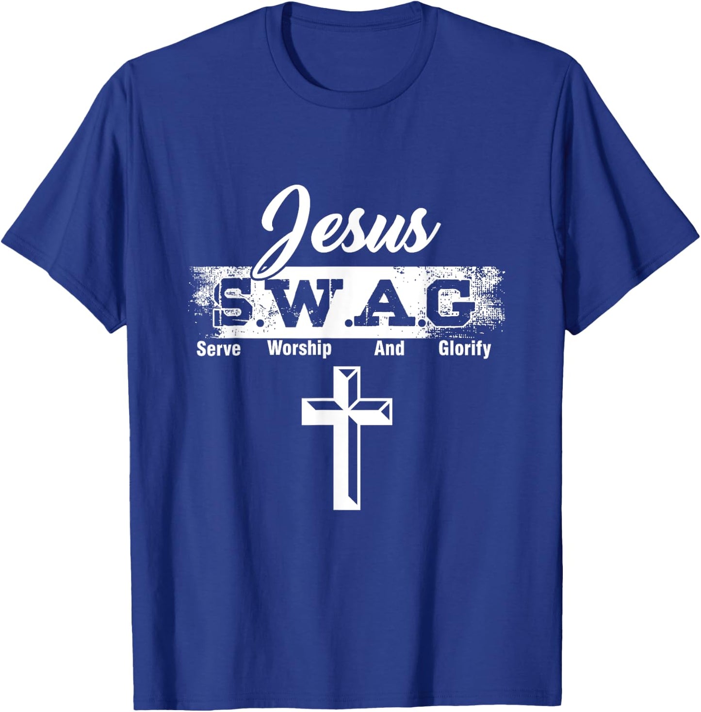 Christ Christianity Jesus Christ Swag Serve Praying Faith T-Shirt - T-Shirt | Royal