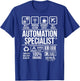 Automation Specialist | Job Profession | #DW T-Shirt - T-Shirt | Royal
