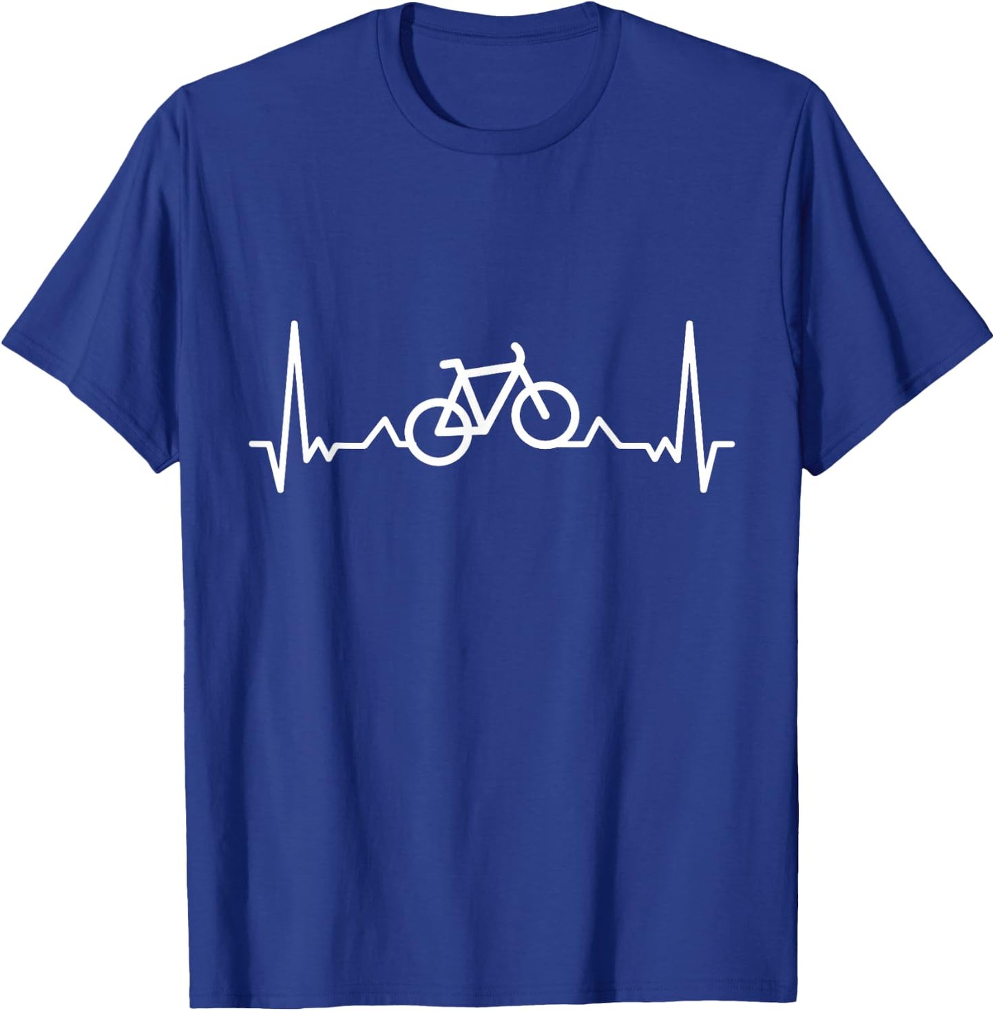 Bicycle Heartbeat Bike & Cycling Gift T-Shirt - T-Shirt | Royal