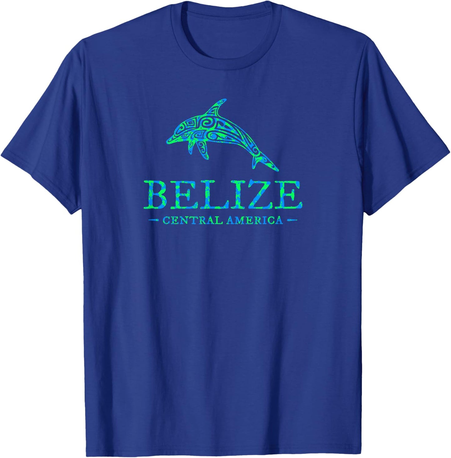 Belize Dolphin Retro Boys Girls Vacation Souvenir T-Shirt - T-Shirt | Royal