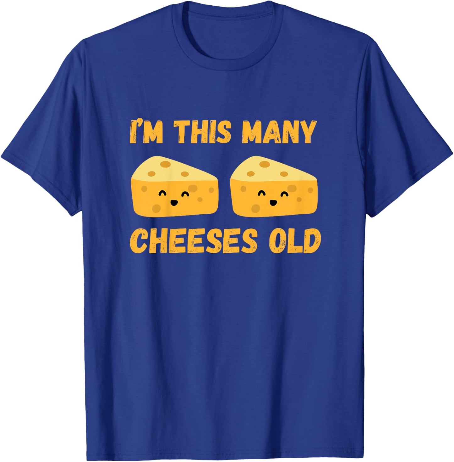 I'm This Many Cheeses Old - 2nd Birthday 2 Years Old Bday T-Shirt - T-Shirt | Royal