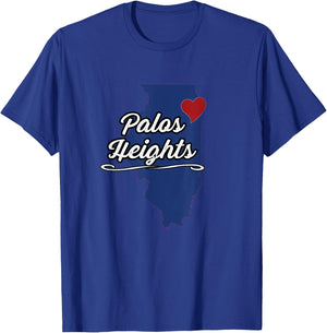 City of Palos Heights Illinois | IL - Novelty Merch Gift T-Shirt - T-Shirt | Royal